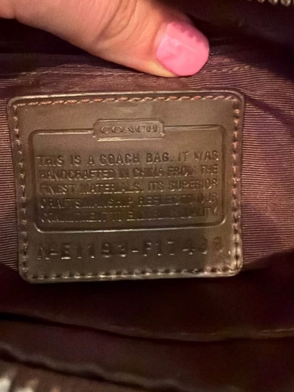 Coach Signature Canvas Shoulder Bag in Brown and Tan - Picture 4 of 4